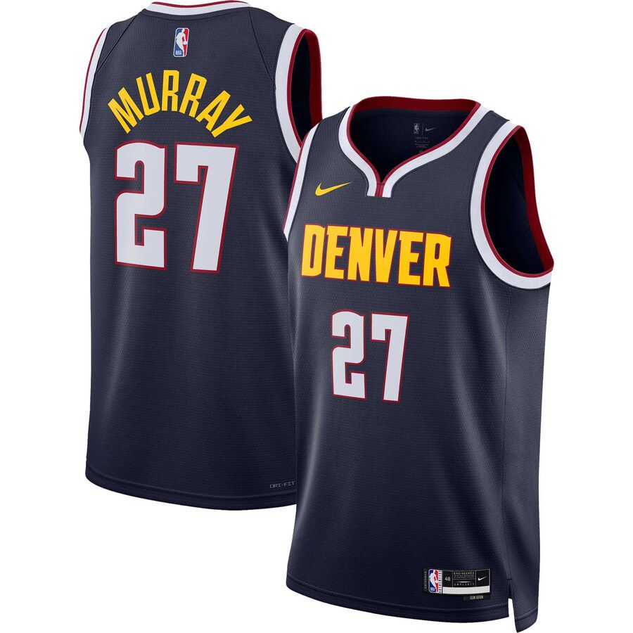 Men Denver Nuggets 27 Jamal Murray Nike Navy 2022-23 Swingman NBA Jersey